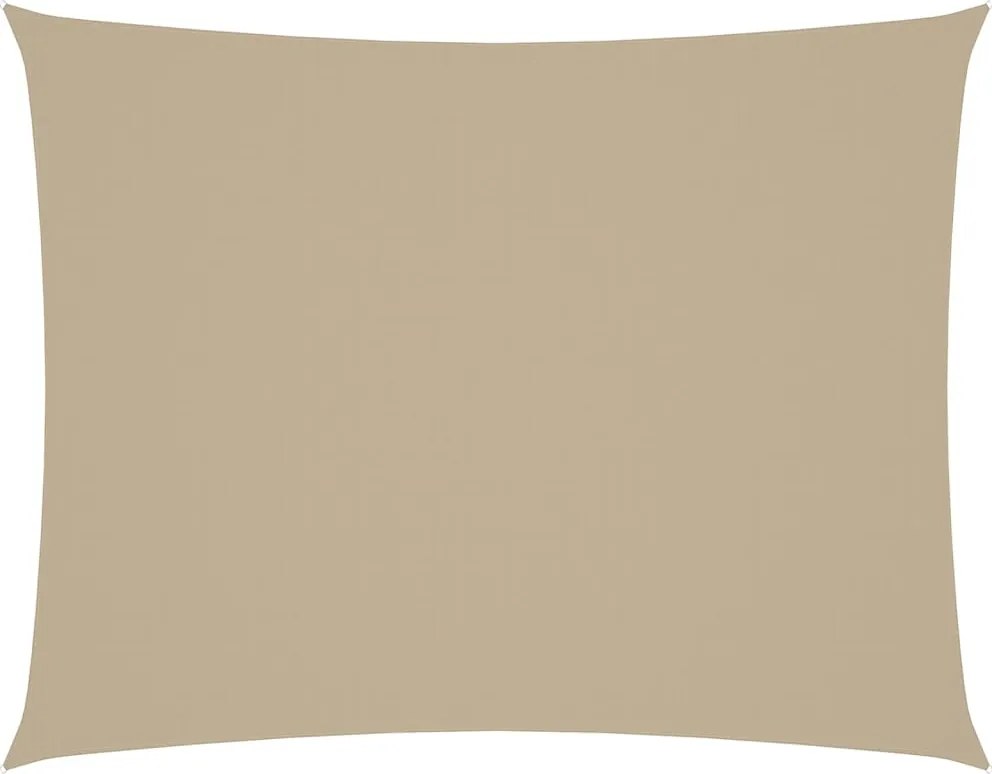 vidaXL Pânză parasolar, bej, 5x7 m, țesătură oxford, dreptunghiular