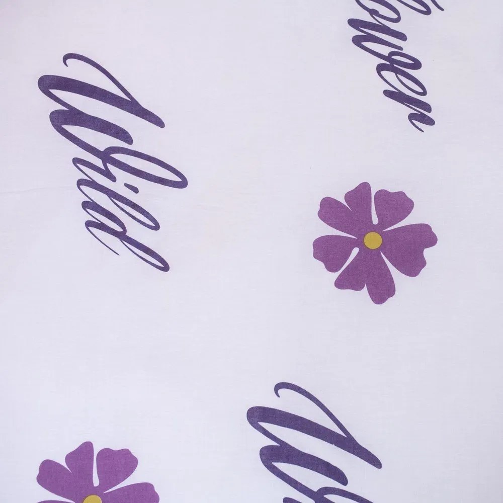 Lenjerie de pat pentru copii mov din bumbac pentru pat de o persoană 200x140 cm Billie Eilish – Jerry Fabrics