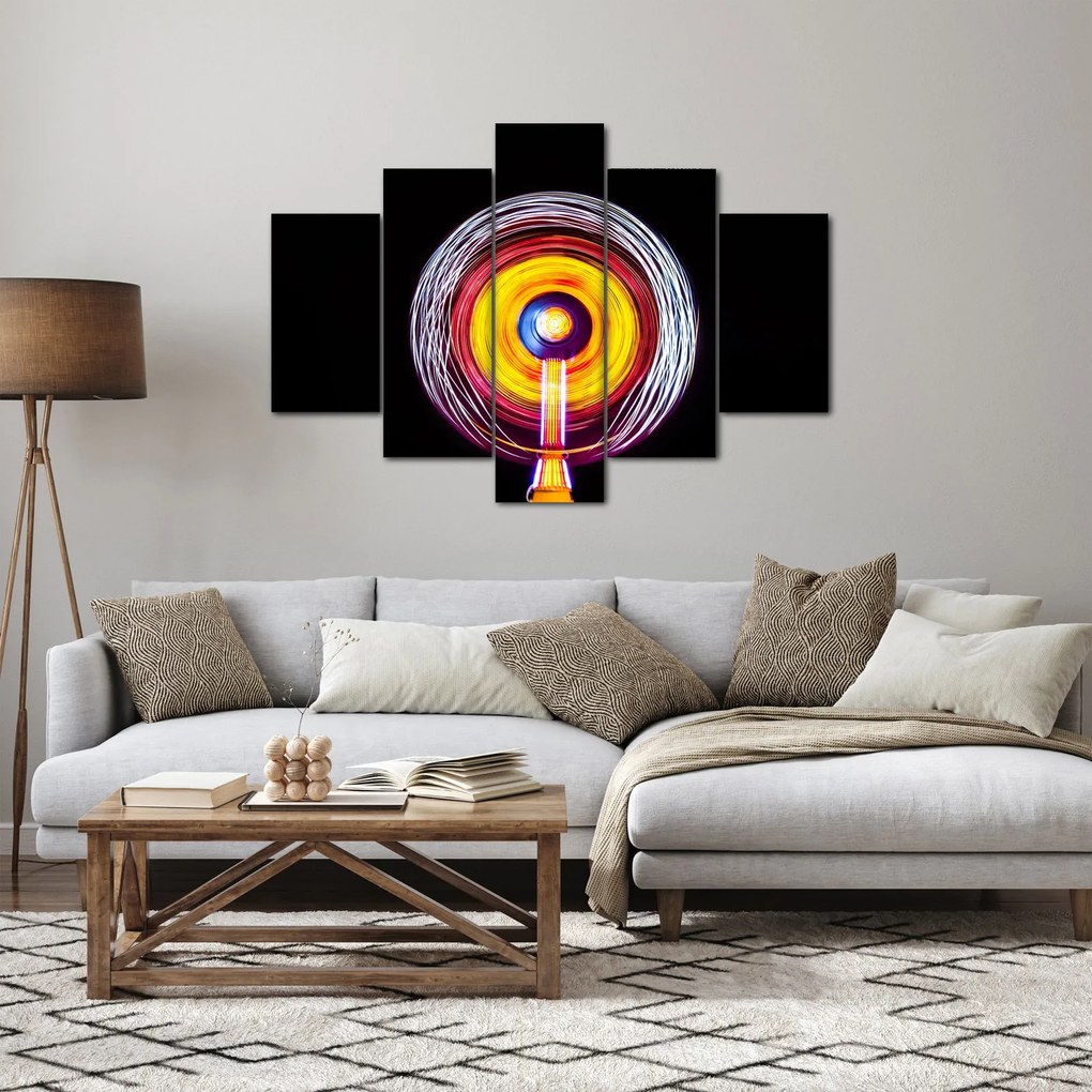 Tablou cu lumini în cerc (150x105 cm)