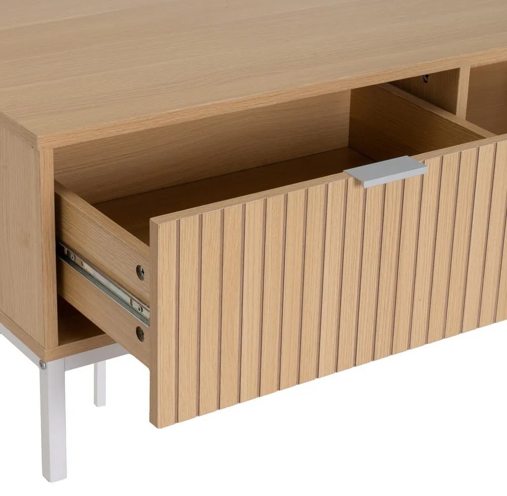 Măsuță de cafea în culoare naturală cu aspect de lemn de stejar 50x110 cm Mid-Lines – Casa Selección