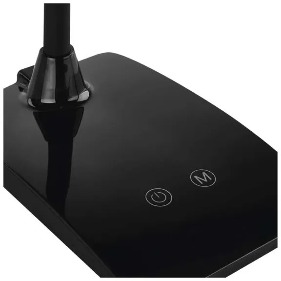 Lampă de birou LED EDDY, cu intensitate reglabilă, 6W, 230V, 3000/4500/6800K, neagră