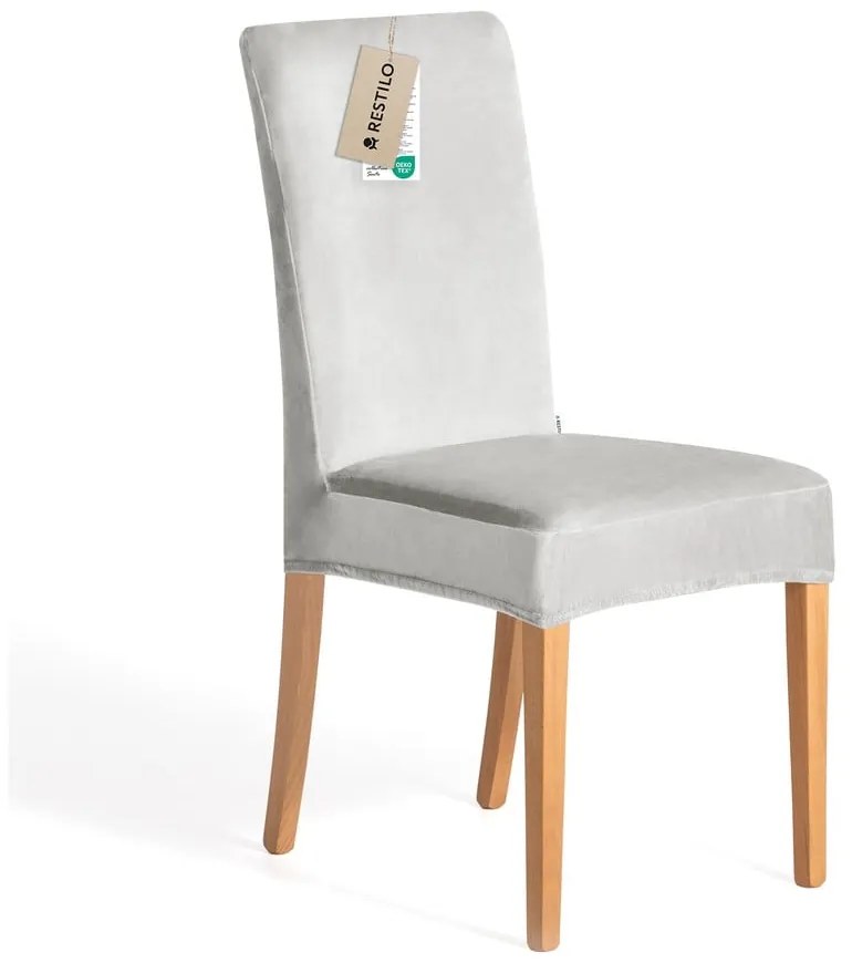 Husă gri deschis elastică pentru scaun 48 cm Sento – Restilo