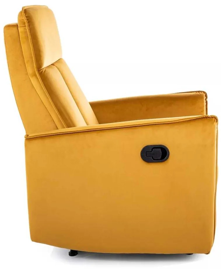 Scaun reclinabil Maxime Velvet, galben