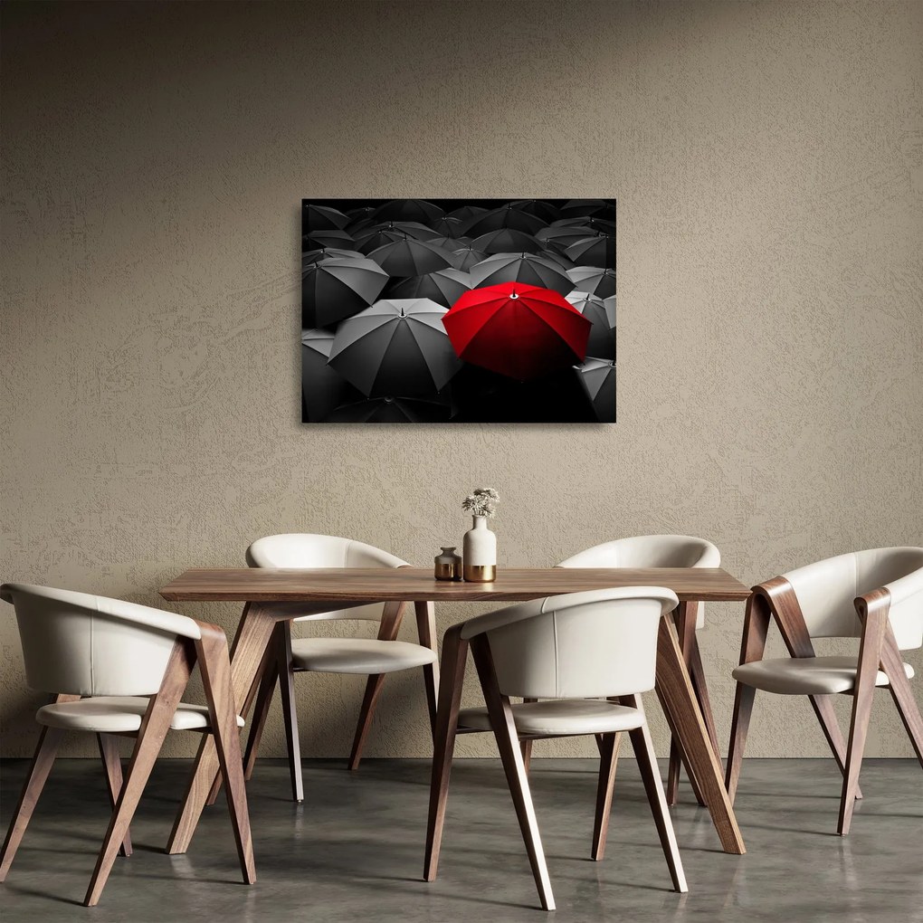 Tablou pe sticlă cu umbrele deschise (70x50 cm)