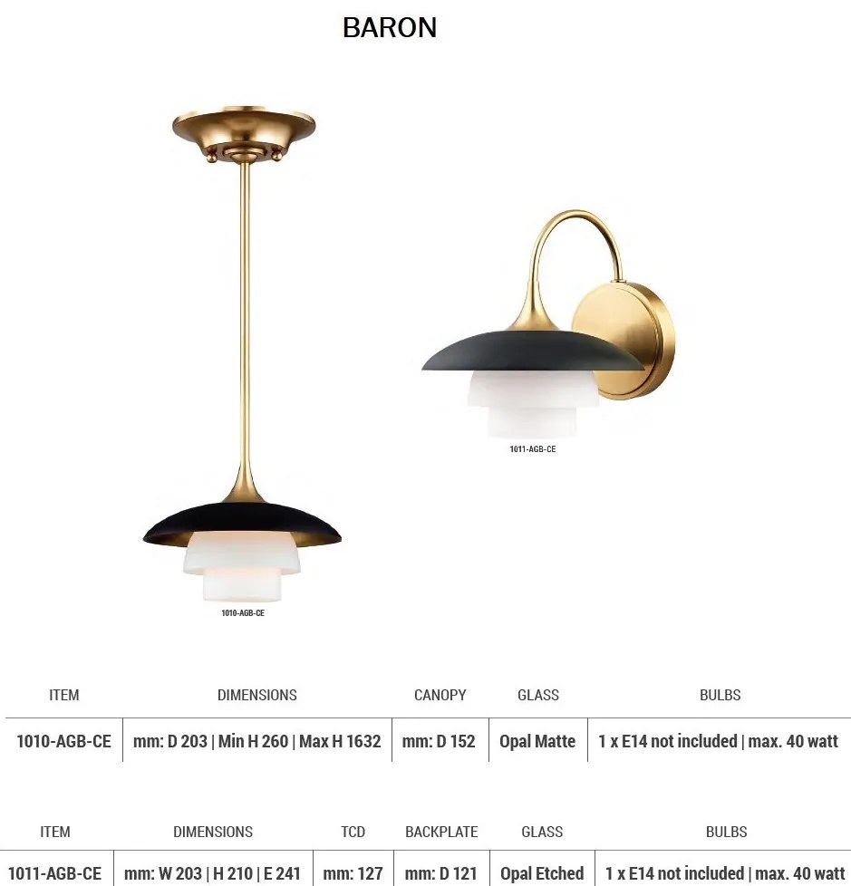 Pendul design deosebit BARRON