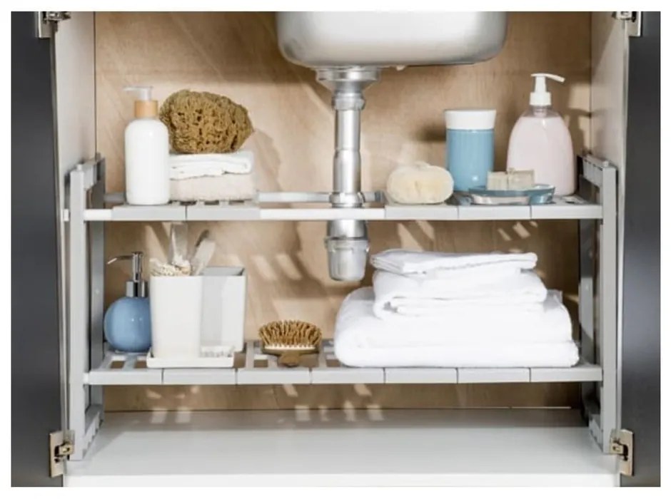 Raft cu lăţime reglabilă pentru chiuvetă Compactor Expandable Shelf