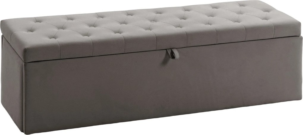 HOMCOM Pouf pentru ședere, suport pentru picioare, scaun, bancă mică, dulap pentru depozitare, gri | Aosom Romania