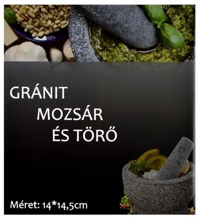 Mojar si pistil mare din granit, 15 cm Perfect Home 12453