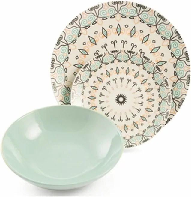 Set veselă din gresie și porțelan 18 piese Villa d'Este Sharm