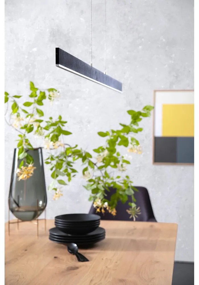 Lustră neagră LED cu intensitate reglabilă Straight – Fischer &amp; Honsel