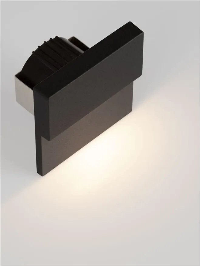 Spot aplicat perete exterior LED 2700K IP65 DAN negru