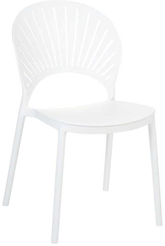 Set 4 buc scaune de sufragerie Ostza (alb). 1081823