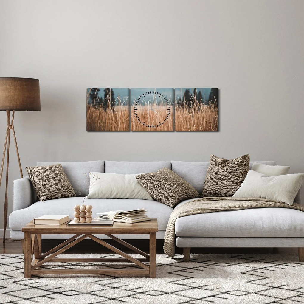 Tablou - detaliu spațiului de luncă (cu ceas) (90x30 cm)