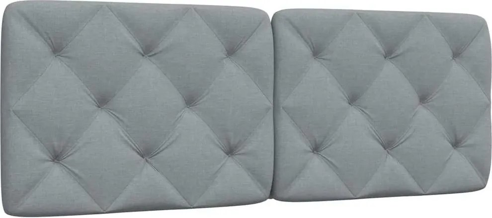 vidaXL Pernă tăblie de pat, gri deschis, 140 cm, material textil