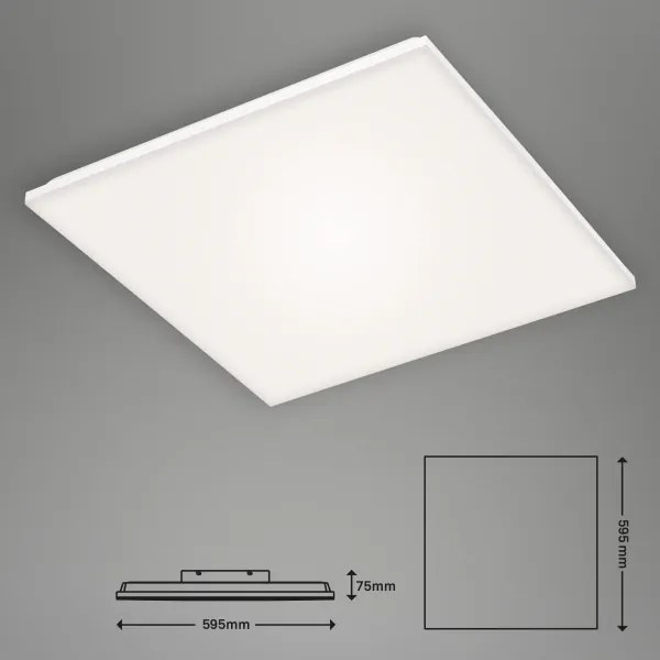 Briloner 7376-216 - Panou LED aplicat fără ramă, LED 38W, 230V, 59,5 x 59,5 cm