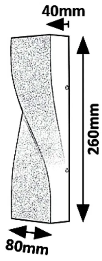 Aplica LED pentru iluminat exterior moderna Follina negru 8154 RX