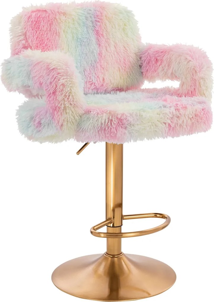 HR8403W Scaun Plus Curcubeu cu Bază Aurie