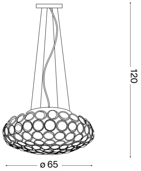 Lustră de cristal pe cablu Ideal Lux KING 12×G9/40W/230V