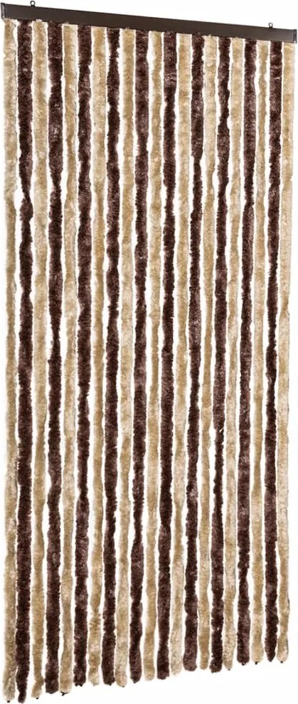vidaXL Perdea pentru insecte, bej și maro deschis, 90x200 cm, chenille