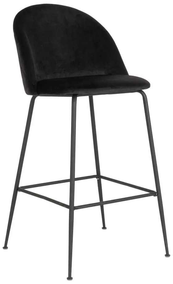 Scaune de bar negre 2 buc. din catifea 108 cm Lausanne – House Nordic