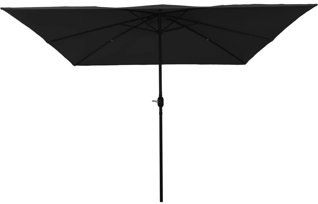 vidaXL Umbrelă de grădină pătrată 295x245 cm Neagră