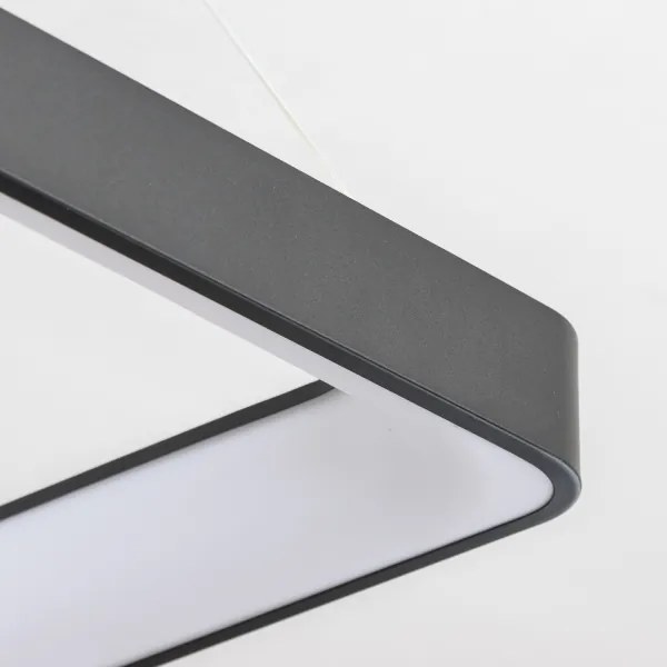 Brilagi - Lustru LED dimabil pe cablu FALCON II LED/125W/230V 60x60 cm negru + telecomandă