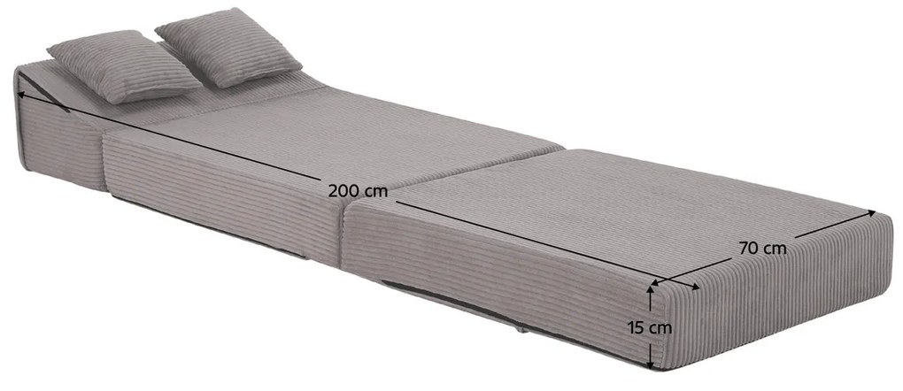 Scaun pliant/saltea PELOS, gri