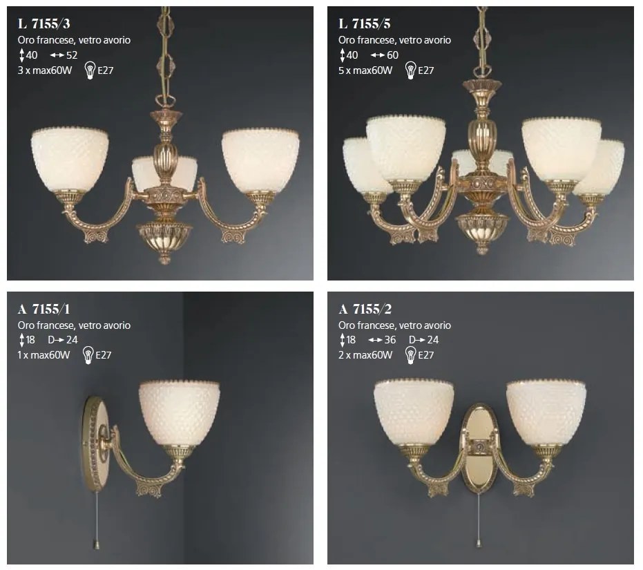 Candelabru 3 brate clasic design italian 7155