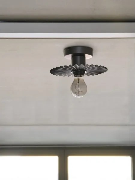 Osram - Plafonieră PLISSEE 1xE27/15W/230V Ø 20 cm antracit