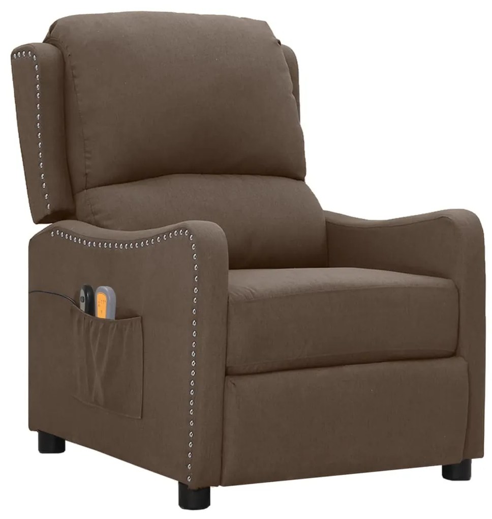 3098765 vidaXL Fotoliu de masaj electric rabatabil, gri taupe, textil