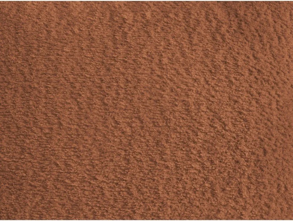 Colțar portocaliu cu tapițerie din țesătură bouclé (cu colț pe partea dreaptă/cu șezlong) Azra – Bobochic Paris