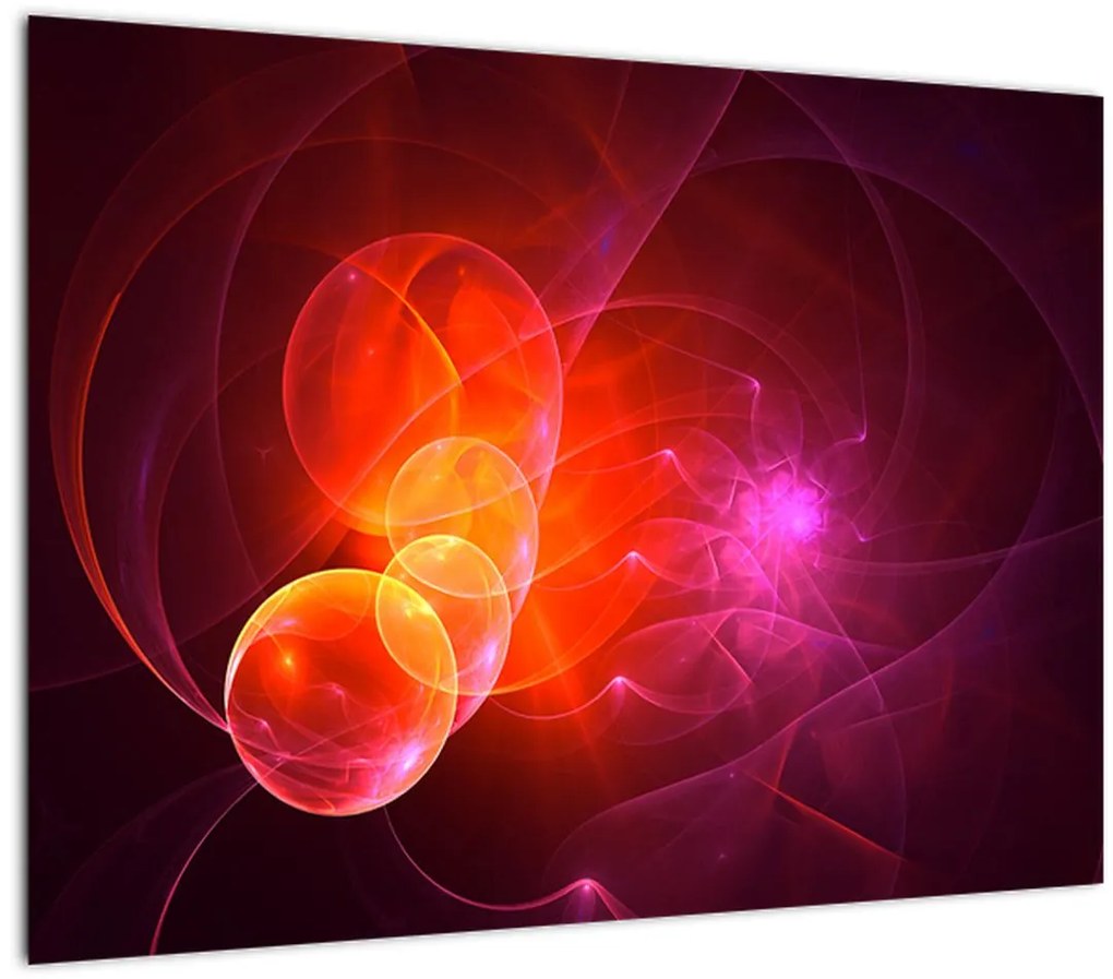 Tabloul modern cu abstracțiune roz (70x50 cm)