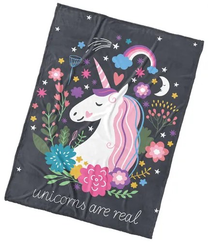 Pătură pentru copii Unicorn magic , 150 x 200 cm