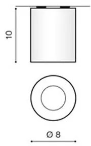 Azzardo AZ1360 - Plafonieră exterior ARO 1xGU10/50W/230V IP54