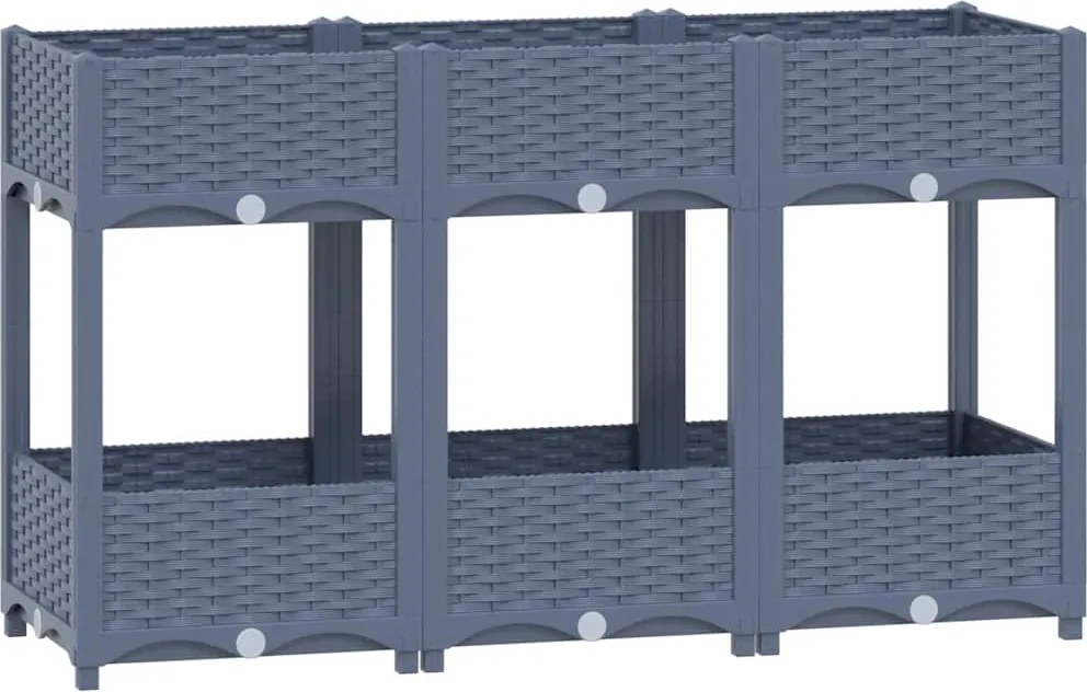 vidaXL Strat înălțat, 120x40x71 cm, polipropilenă