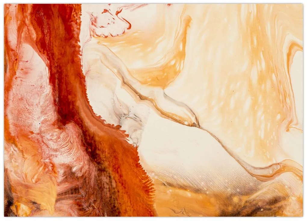 Tablou pe sticlă - Pictură abstractă (70x50 cm)