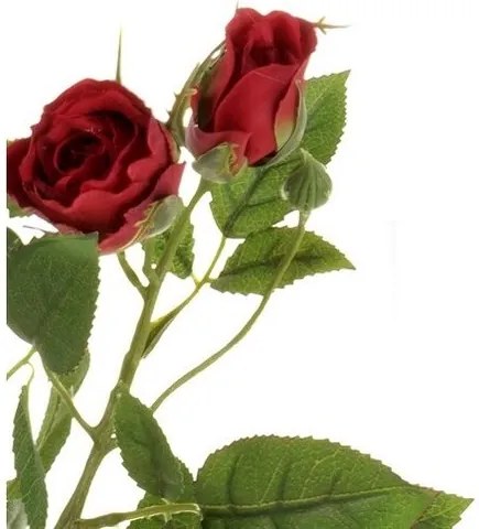 Floare artificială Trandafir roșu, 4 flori, 20 x15 x 70 cm