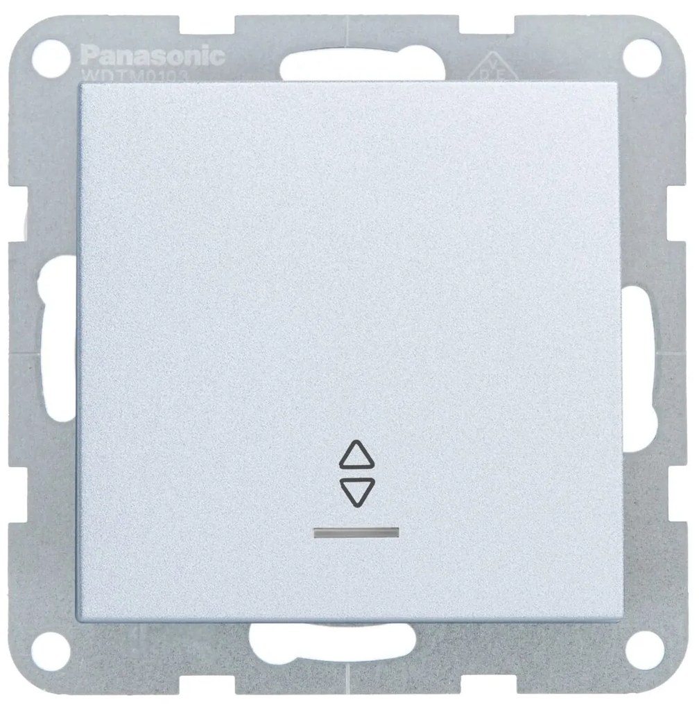 Intrerupator cap scara cu led 10A, IP20, Argintiu, Panasonic Karre Plus 55
