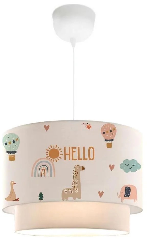 Lustră pentru copii CANDY 1xE27/40W/230V albă/multicoloră