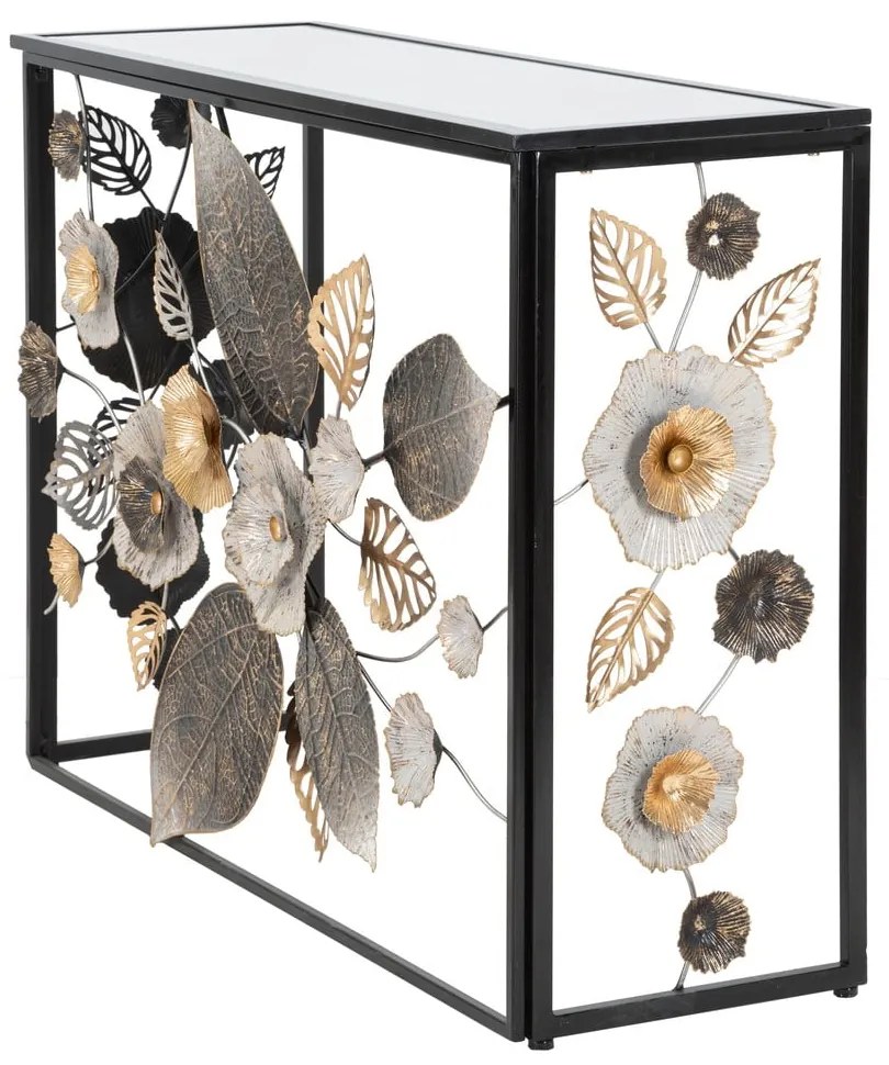 Masă consolă neagră 42x112 cm Glam Dark – Mauro Ferretti