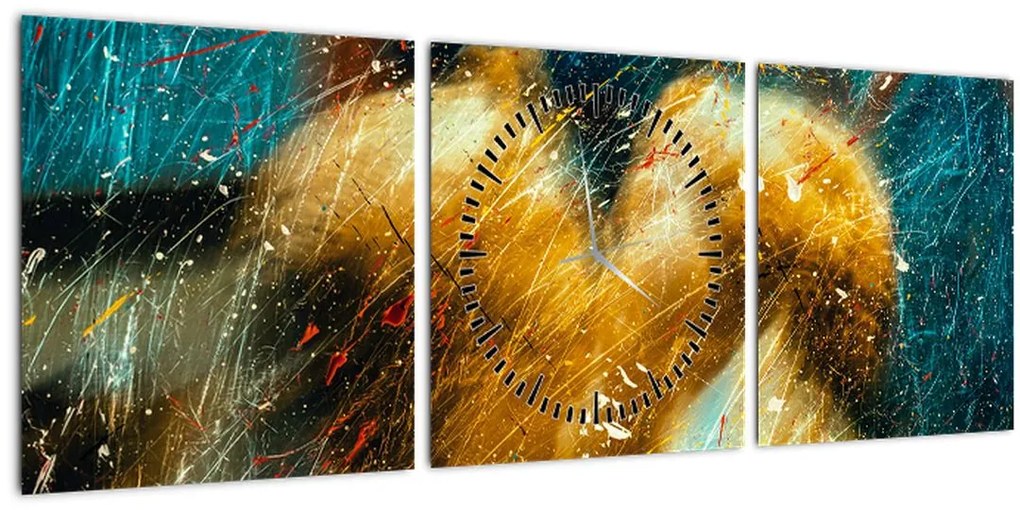 Tablou - Îngerii sărutăndu-se (cu ceas) (90x30 cm)