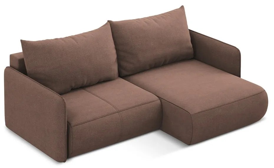 Colțar roz extensibil/cu spațiu de depozitare (cu colț pe partea dreaptă) Nanea – Makamii