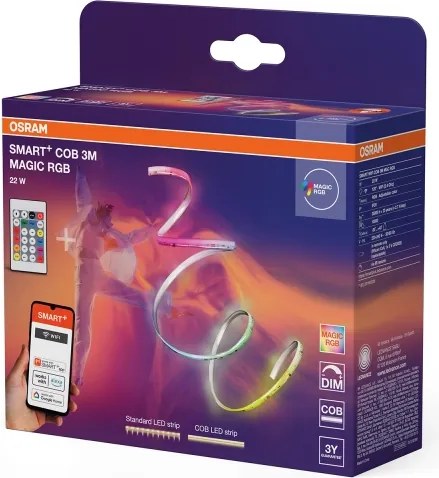 Osram - Bandă LED RGB dimabilă SMART+ MAGIC 3m LED/22W/230V Wi‑Fi + telecomandă