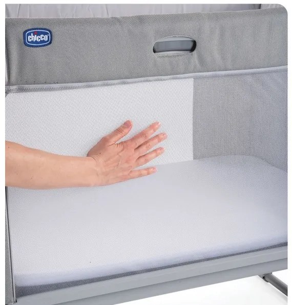 Pătuț pentru bebeluși Chicco 3v1 NEXT2ME FOREVER gri închis
