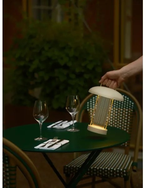 Nordlux - Lampă de masă tactilă reîncărcabilă dimabilă MIRANO LED/3W/3,7V, bej