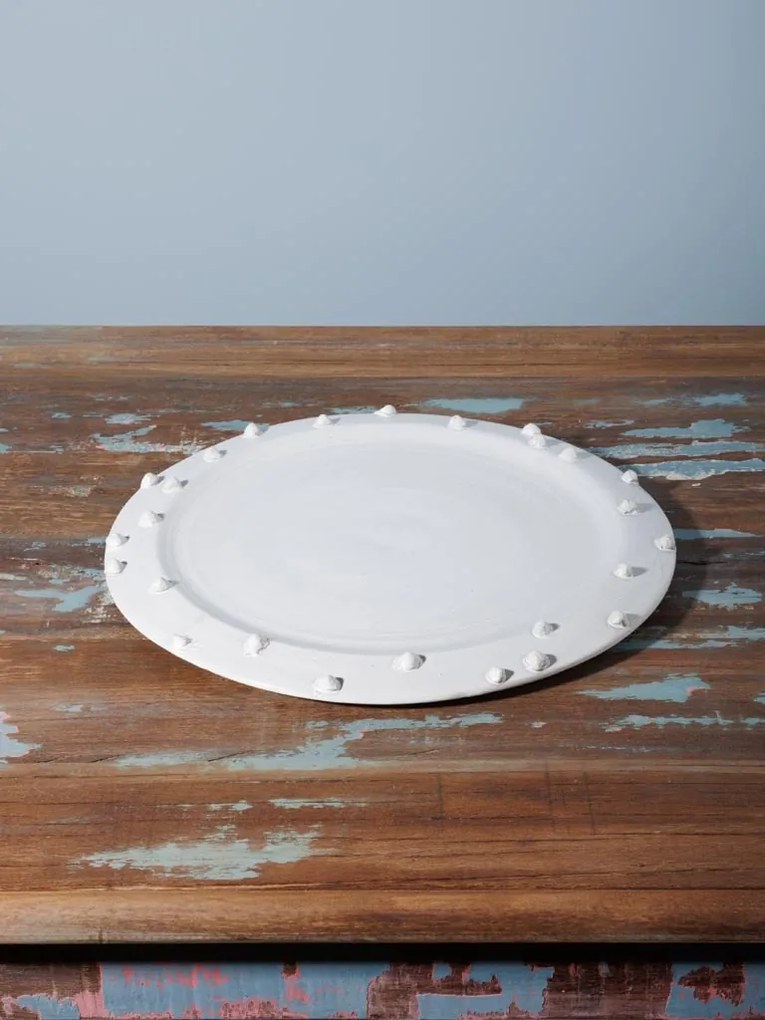 Farfurie alba din ceramica, D35cm Dante