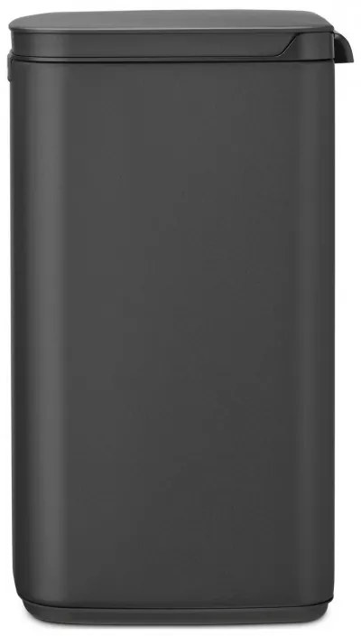 Cos de rufe Brabantia Bo Small 1006635, 12 L, Deschidere silentioasa si lina, Baza antiderapanta, Negru