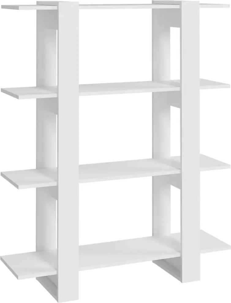 vidaXL Bibliotecă/Separator cameră, alb, 100x30x123,5 cm