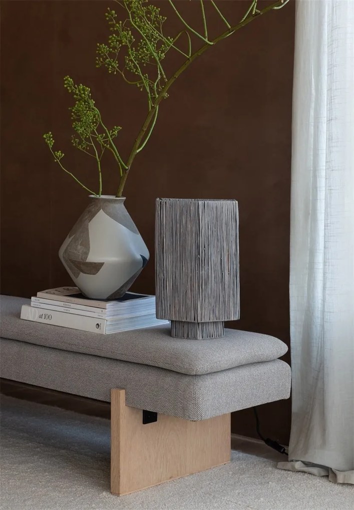 Veioza/Lampa Eco din Rafie, Panama octogon L, gri