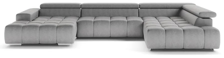 Canapea colțar în formă de U TROPEA, dreapta, gri